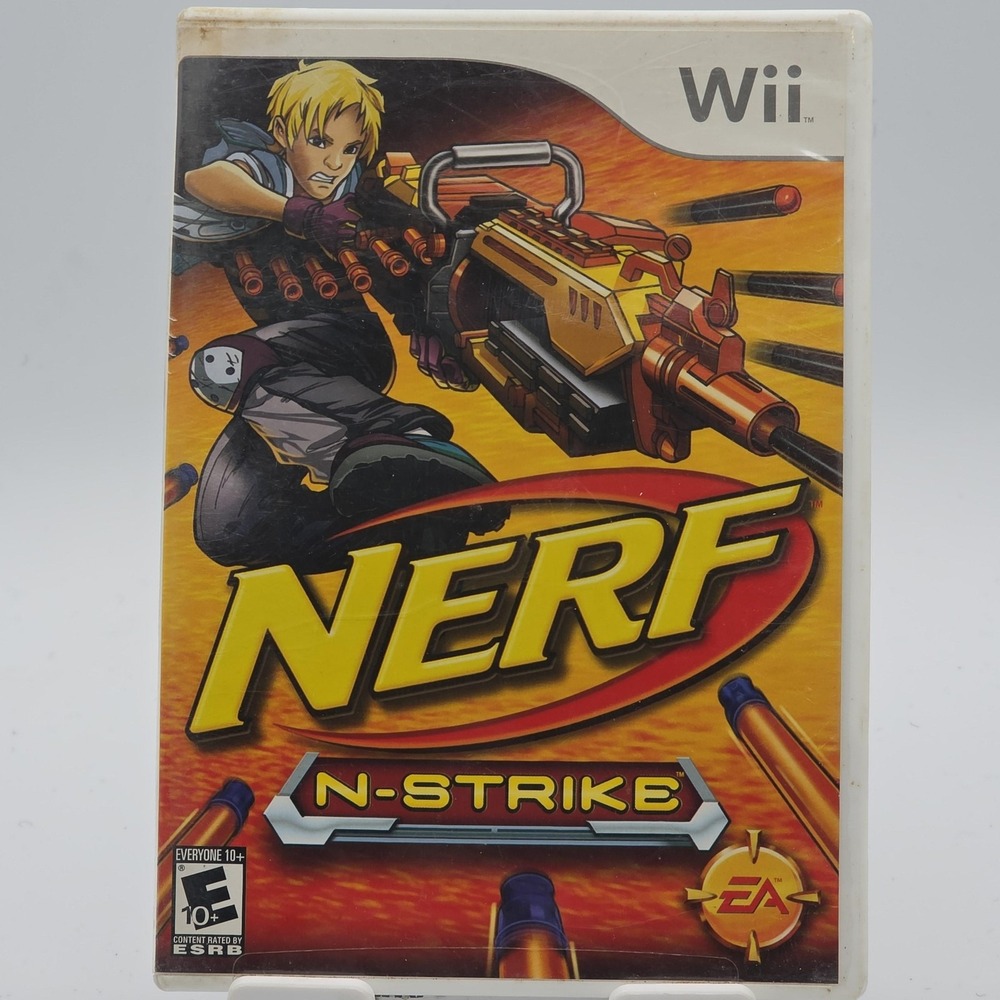 Nerf N-Strike Nintendo Wii Video Game EA Hasbro Shooter Complete CIB Disc Y2K‎